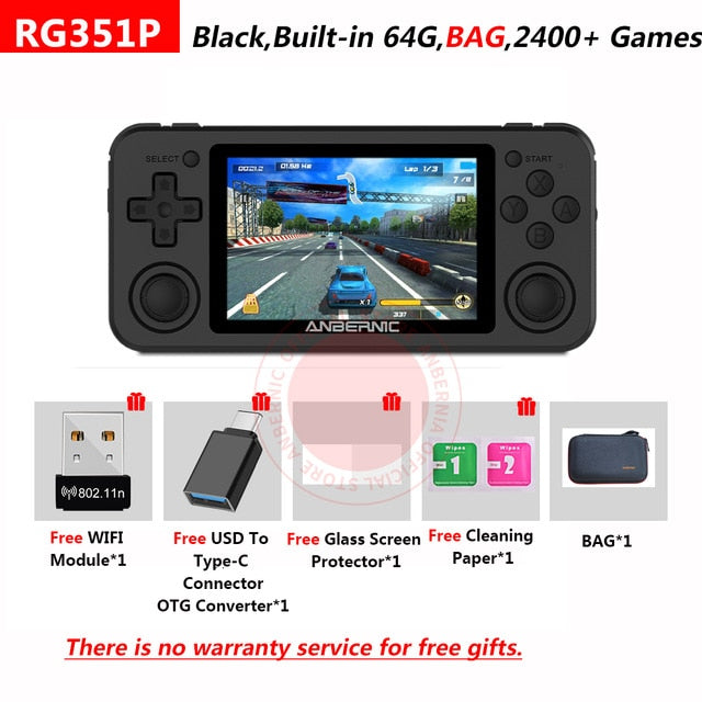 RG351P Retro Game | Handheld Game Console RG351gift | RG351P 64G W BAG Handheld Game Console | Gadgets Angels 