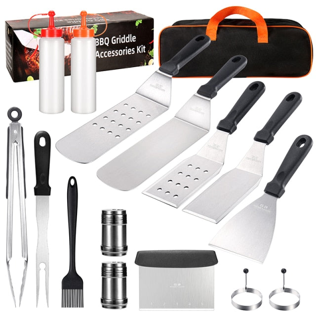 BBQ Tools Set | Outdoor Barbecue Utensils | BBQ Tool Set In Case | Gadgets Angels 