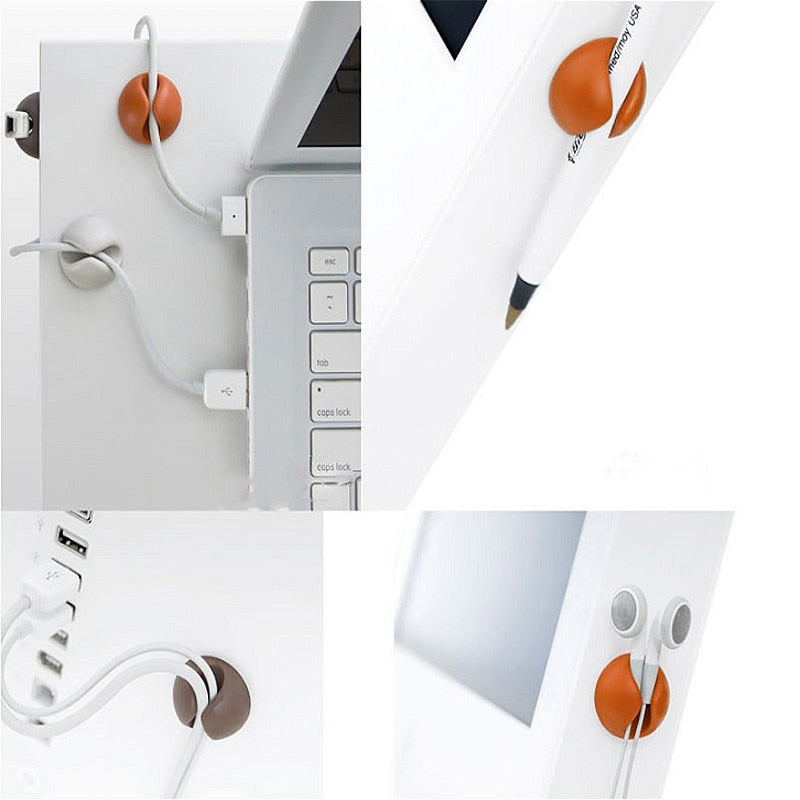 Desk Set Wire Clip | Colorful Desk Wire Clip | USB Keyboard Lines Clip | Gadgets Angels