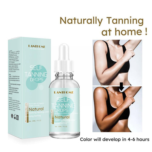 30ML Self-Tanning Drops Body Tanner Shine Brown Lotion Skincare Tanning Cream Tanner For Daily Tan Sun Skin Care Beauty Health