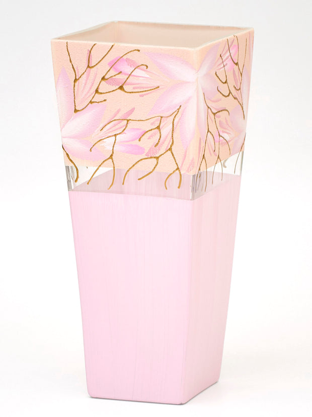 Tall Pink Floor Vase | High Quality Materials Vase | Crystal Decorative Flower Vase | Gadgets Angels
