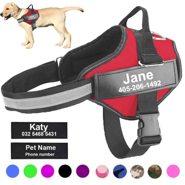 Customized Dog Harness | Custom Patch Outdoor Walking Dog | Dog Harness | Gadgets Angels 