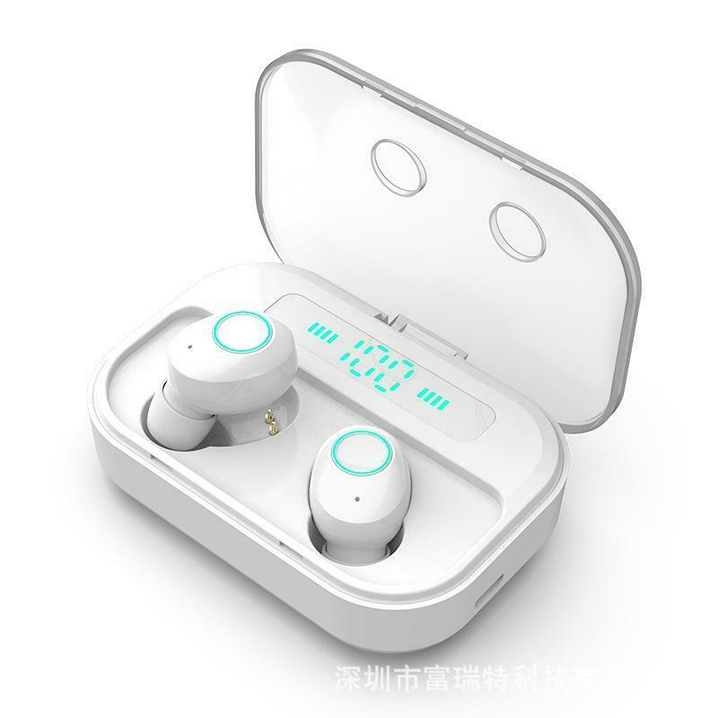 1 Pair Bluetooth-compatible 5.0 Headset TWS Wireless Earphones Mini Handsfree Earbuds Stereo Cordless Headset Headphones | White Earbuds Stereo| Mini Handsfree Earbuds Stereo | Gadgets Angels