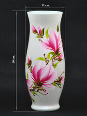 Milki White Glass Antique Vase | Milki White Painted Glass Vase | Large Milki White Glass vase | Gadgets Angels