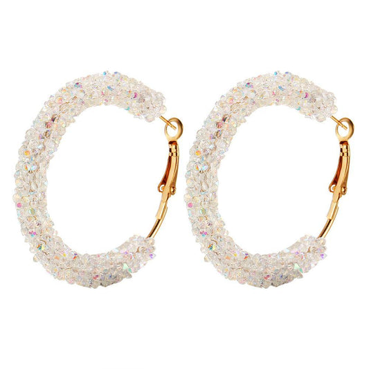 Crystaldust Hoop Earring | Crystaldust 18K Gold Plated Earring | Crystaldust Hoop Earring for Women | Gadgets Angels