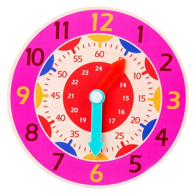 Colorful Clock for Kids | Wooden Clock Toys | Vintage Wood Toys Clock | Gadgets Angels