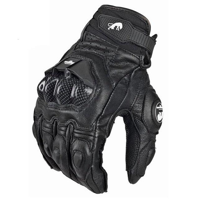 Motorcycle Gloves Genuine Leather | Leather Black Gloves | Heated Motorbike Gloves | Gadgets Angels