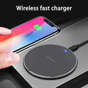Wireless Charging Pad | Mobile Phone Charging Pad | Black color Fast Wireless Charging Pad | Gadgets Angels