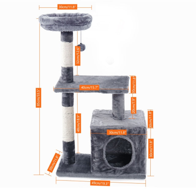Cat Tree Tower House | Cat Jumping Toy with Ladder Tree | Cat Tree House for Home | Gadgets Angels