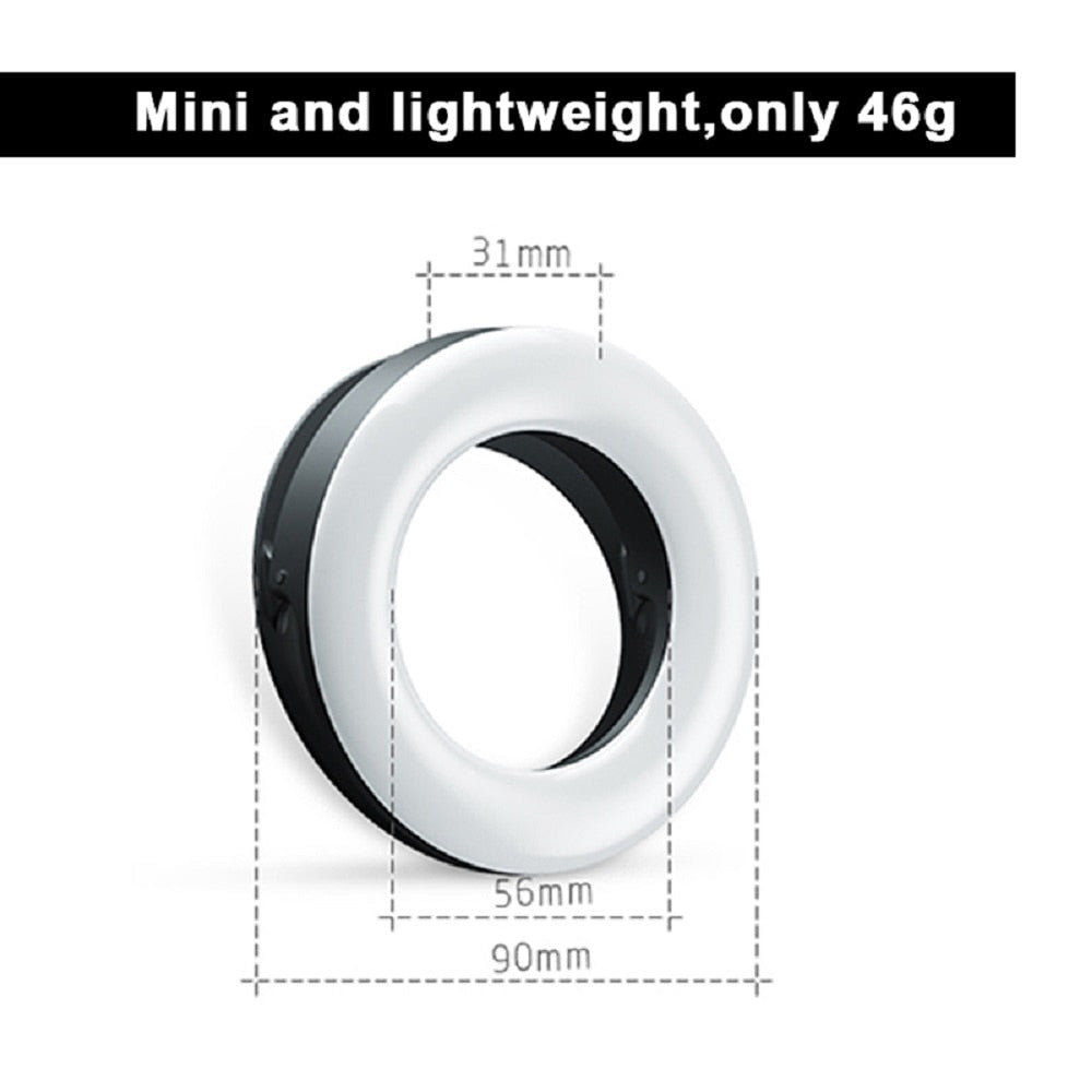LED Ring Selfie Light | Stemless Cold and Warm Selfie Light | Ring Light LED Selfie | Gadgets Angels 