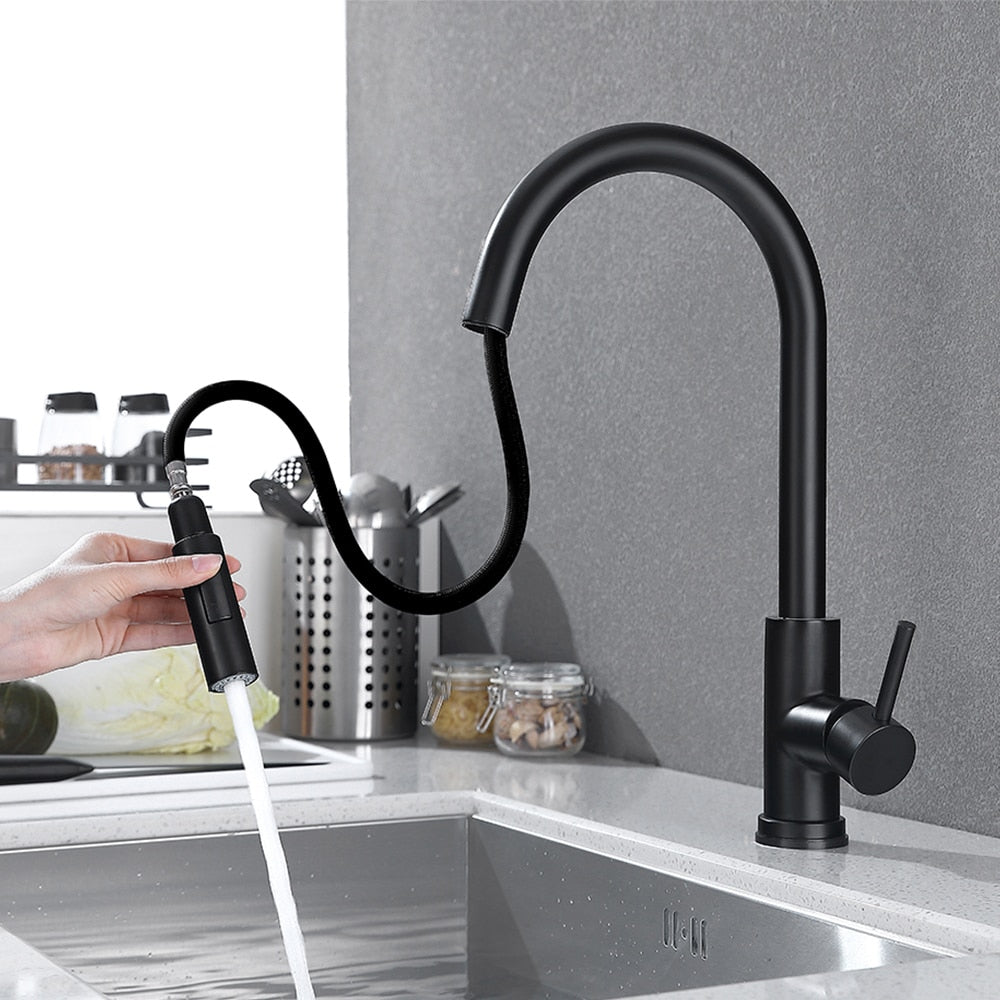 Nickel Sensor Kitchen Faucets | Pull out kitchen sink Sensor | Kitchen Sink Faucets | Gadgets Angels