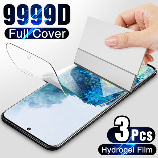 3 Pcs Screen Protector Hydrogel Films | Phone Screen Protector | Full Cover Screen Protectors | Gadgets Angels