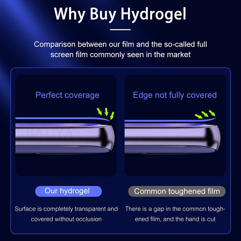 3 Pcs Screen Protector Hydrogel Films | Phone Screen Protector | Universal Clear Screen Protector for Smart Phone | Gadgets Angels