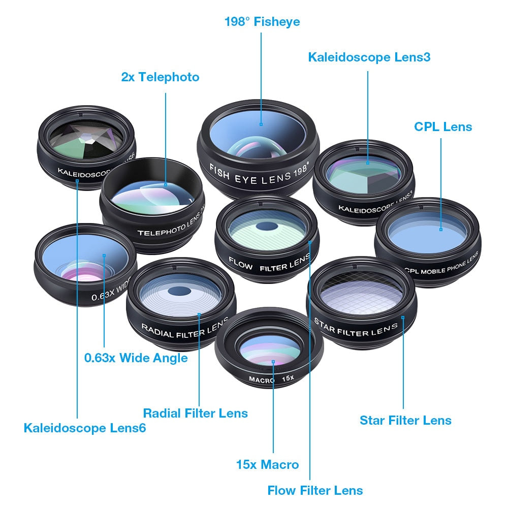 10 in 1 Mobile Phone Lenses | High Clarity Camera Lens | Best Auxiliary Lenses For Mobile Phone | Gadgets Angels