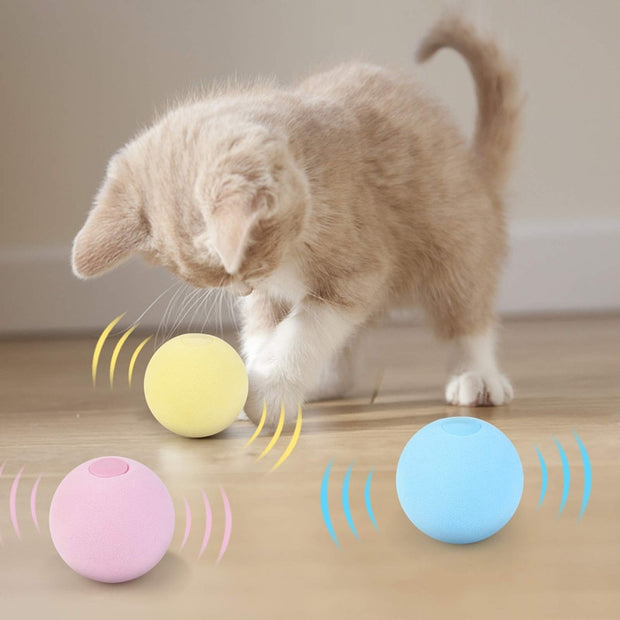 Interactive Ball Cat Toy | Cat Training Ball | Wool Material Cat Ball | Gadgets Angels