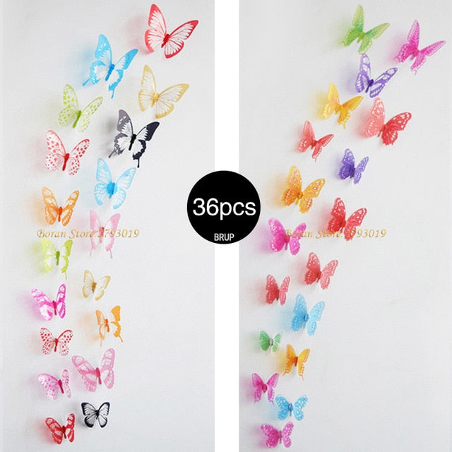 Crystal Wall Butterfly | Crystal Butterfly Creative Stickers | Crystal Butterflies Art Stickers | Gadgets Angels 