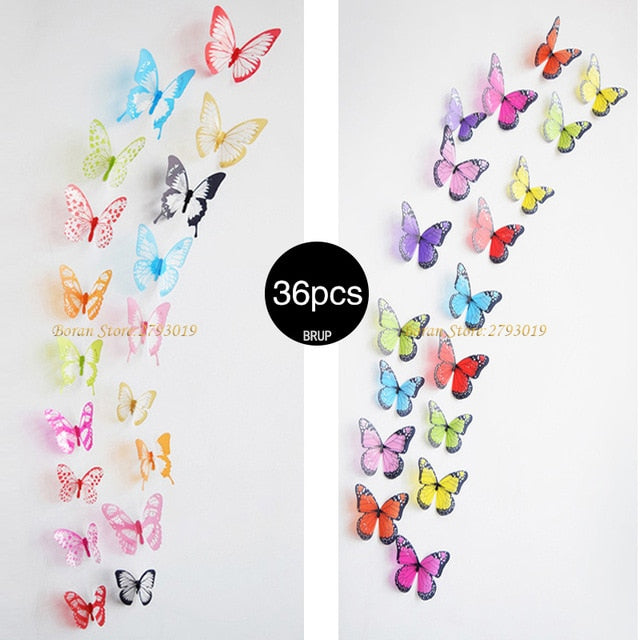 Crystal Wall Butterfly | Crystal Butterfly Creative Stickers | 3d Crystal Butterflies Stickers | Gadgets Angels 