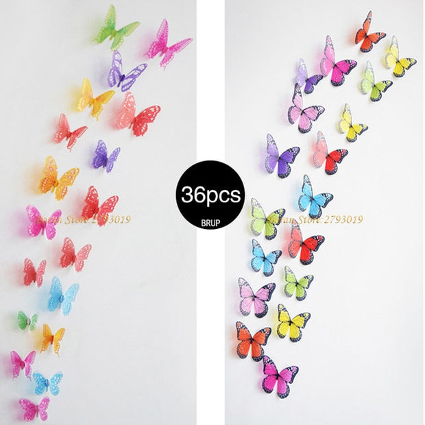 Crystal Wall Butterfly | Crystal Butterfly Creative Stickers | Crystal Butterfly Wall Stickers | Gadgets Angels 