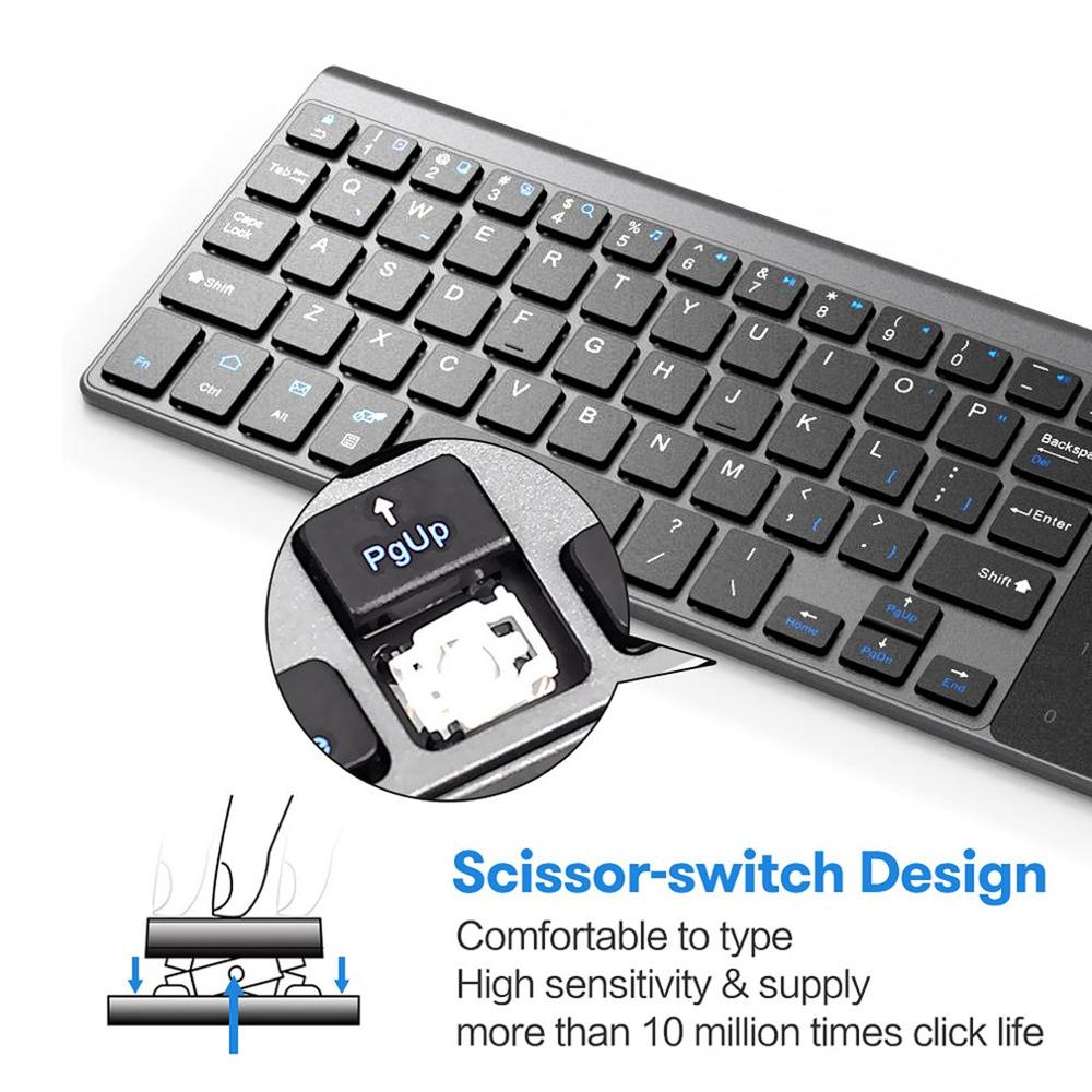 Mini Multimedia Keyboard | Keyboard with Number Touchpad | Wireless Mechanical Keyboard | Gadgets Angels