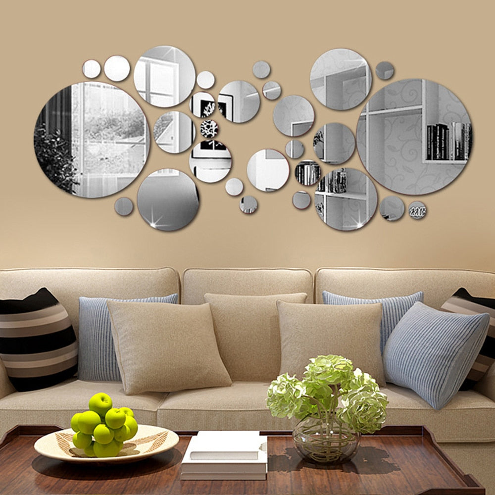26pcs 3D Mirror Sticker | 3D Mirror Wall Sticker | 3d Acrylic Mirror Wall Stickers | Gadgets Angels