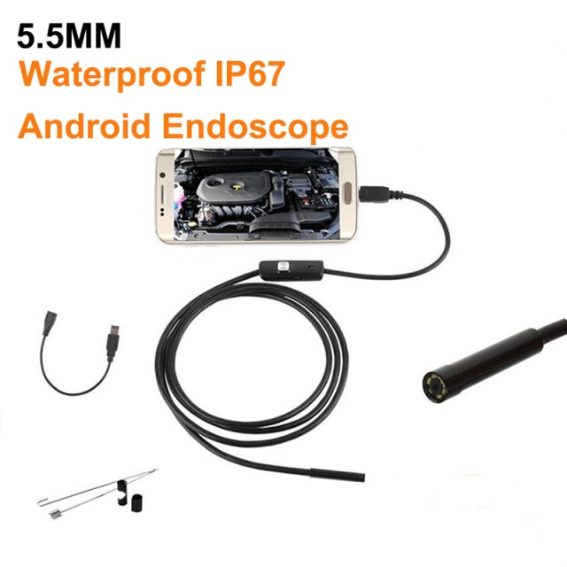Mini Endoscope Flexible Camera | Mini Camera for Health Care | Mobile Wire Endoscope USB Lite Camera for Doctor | Gadgets Angels