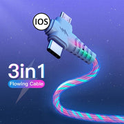 3 in 1 LED Type C Cable | USB Type C Charging Cable | USB Type-C Charging Cable | Gadgets Angels