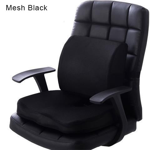 Washable Seat Cushion | Back Support Cushion | Mesh Black Back Support Cushion | Gadgets Angels