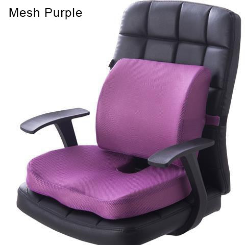 Washable Seat Cushion | Back Support Cushion | Mesh Purple Back Support Cushion | Gadgets Angels