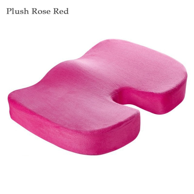 Washable Seat Cushion | Back Support Cushion | Plush Rose Red Back Support Cushion | Gadgets Angels