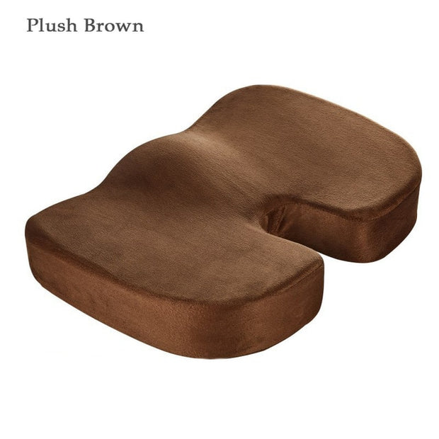 Washable Seat Cushion | Back Support Cushion | Plush Brown Back Support Cushion | Gadgets Angels