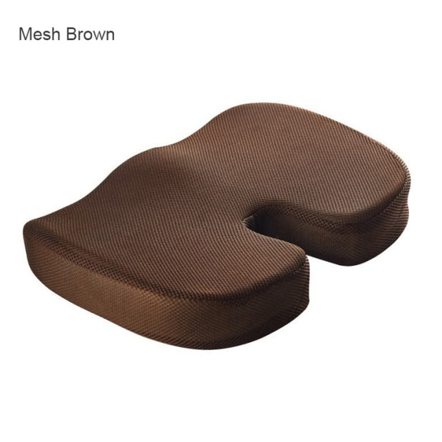 Washable Seat Cushion | Back Support Cushion | Mesh Brown Back Support Cushion | Gadgets Angels 