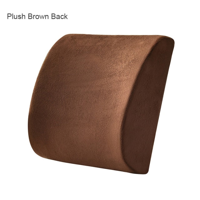 Washable Seat Cushion | Back Support Cushion | Plush Brown Back Support Cushion | Gadgets Angels