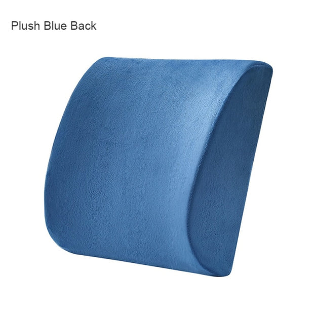 Washable Seat Cushion | Back Support Cushion | Plush Blue Back Support Cushion | Gadgets Angels