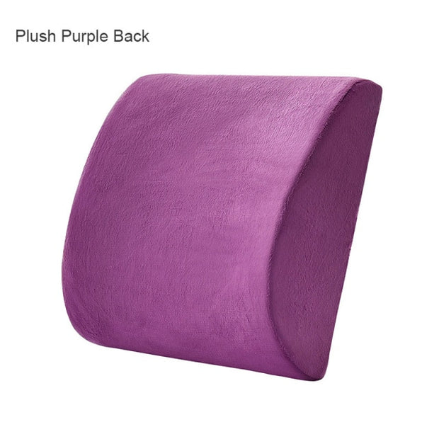 Washable Seat Cushion | Back Support Cushion | Plush Purple Back Support Cushion | Gadgets Angels
