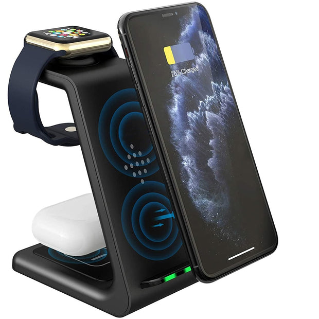 3 in 1 Wireless Charge Dock | USB Wireless Charge Station | Wireless Charge Dock Station Online Shop | Gadgets Angels