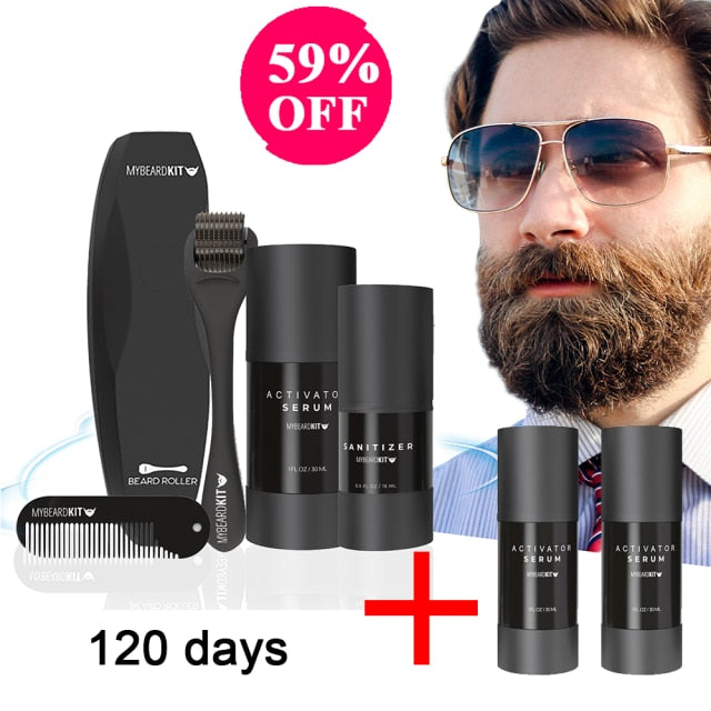 Beard Growth Kit | Organic Beard Oil | Moustache Brush or Comb | Gadgets Angels