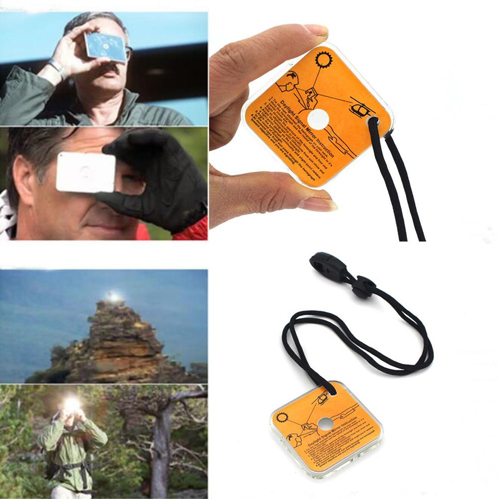 Reflective Signal Mirror | Outdoor Survival Signal Mirror | Signal Mirror for Hiking | Gadgets Angels