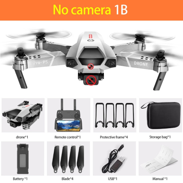P5 Drone 4K Dual Camera | Drone with Infrared Light | Drone Recording Camera | Gadgets Angels