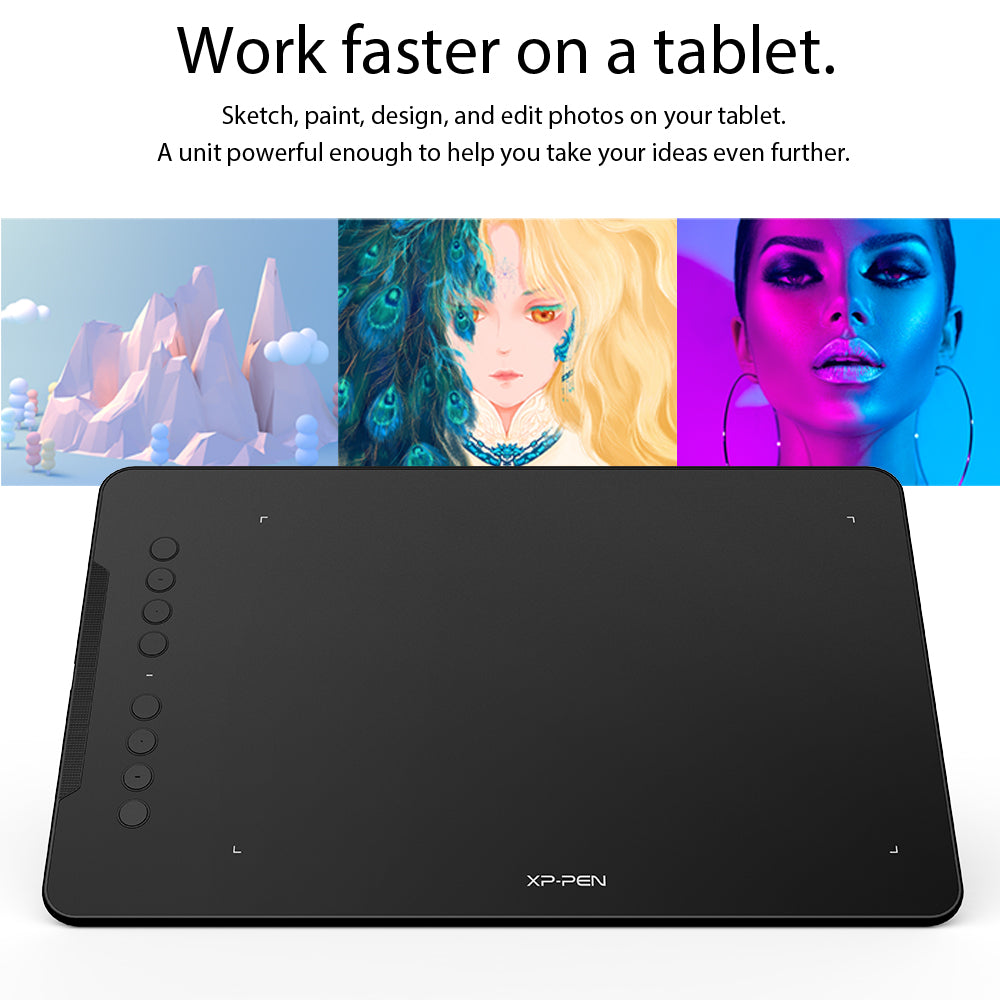XP-Pen Deco 01 V2 10 inch Drawing Tablet Graphics Digital Tablet Tilt Android Windows MAC 8 Shortcut Keys (8192 Levels Pressure) Gadgets Angels LLC