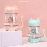 Cute Cat Led Fan Diffuser | LED Cute Cat Air Fan | Night light Cute Cat Led Air Fan Diffuser | Gadgets Angels 