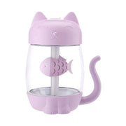 Cute Cat Led Fan Diffuser | LED Cute Cat Air Fan | Humidifier Cute Cat Led Air Fan Diffuser | Gadgets Angels 