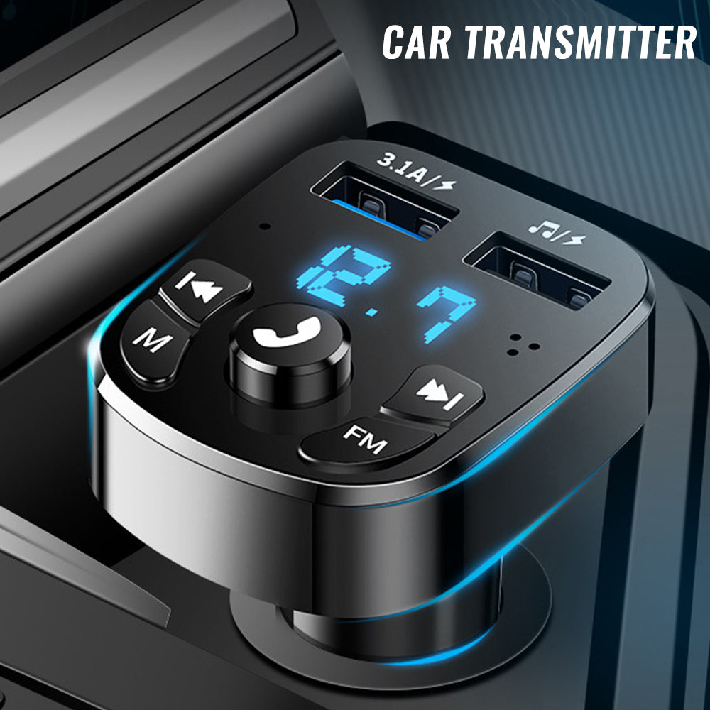 Wireless Car Transmitter Kit | Bluetooth Car Audio Run Kit | Car Bluetooth Transmitter with USB | Gadgets Angels