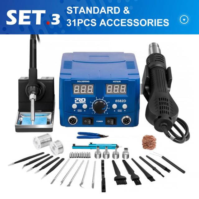 800W SMD Soldering Station | LED Display Electric Soldering | Soldering Iron 2 in 1 | Gadgets Angels