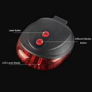 Waterproof Bicycle LED | Rear Tail light for Bicycle | Moon Bicycle Lights | Gadgets Angels 