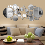 26pcs 3D Mirror Sticker | 3D Mirror Wall Sticker | Golden 3d Mirror Wall Art Stickers | Gadgets Angels