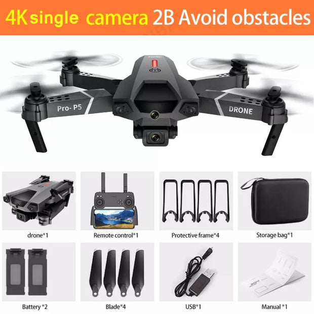 P5 Drone 4K Dual Camera | Drone with Infrared Light | Drones for Cameras | Gadgets Angels