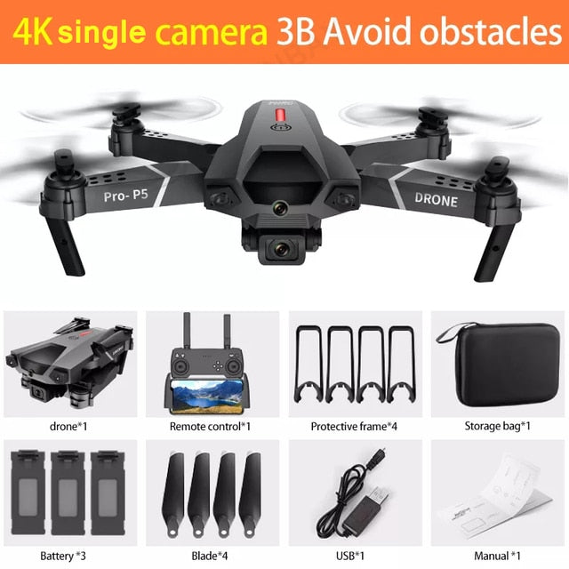 P5 Drone 4K Dual Camera | Drone with Infrared Light | 4K 2B Drone Camera | Gadgets Angels
