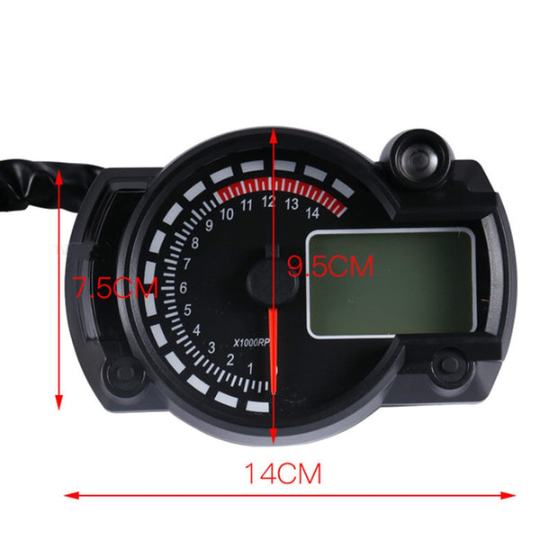 Motorcycle Speedometer | 7 Colors LCD Speedometer | Motorcycle LCD Speedometer | Gadgets Angels