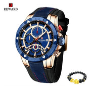 REWARD Men Quartz Watches | Waterproof Wristwatch for Men | Silicone Sports Watch for Men | Gadgets Angels