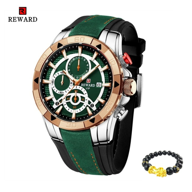 REWARD Men Quartz Watches | Waterproof Wristwatch for Men | Luxury Silicone Sports Men Watch | Gadgets Angels
